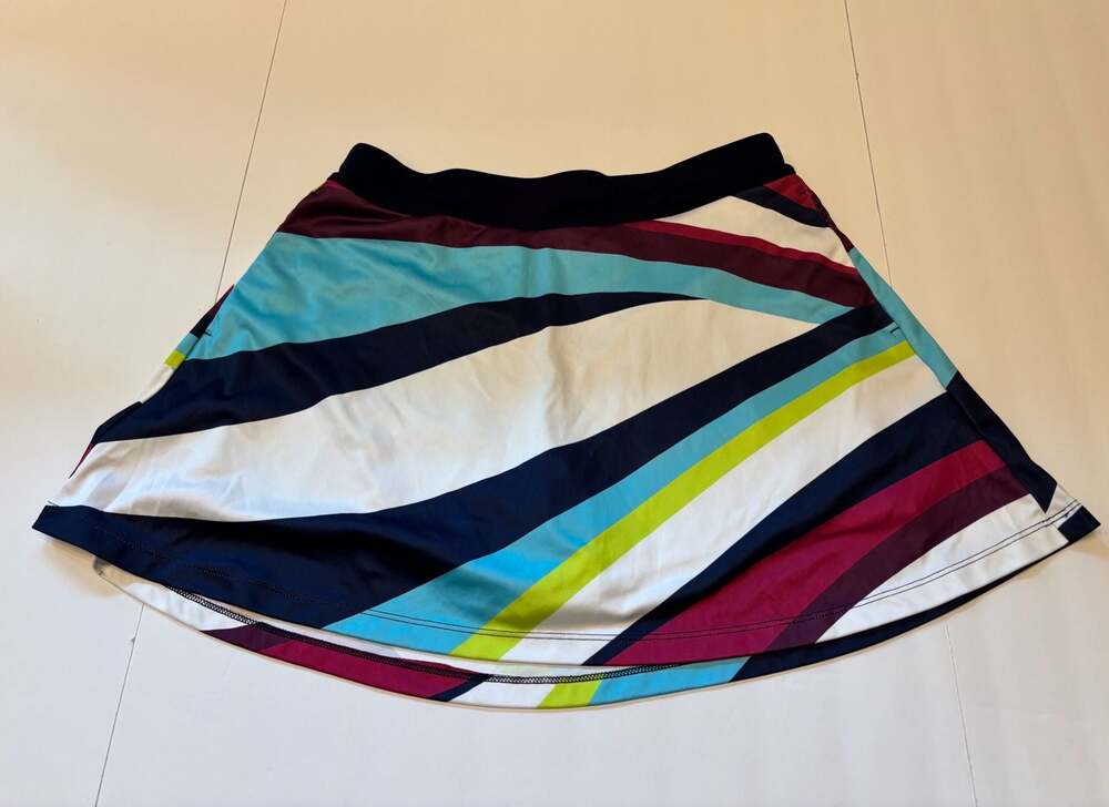 PGA Tour Women's Size S Striped Athletic Golf Skort